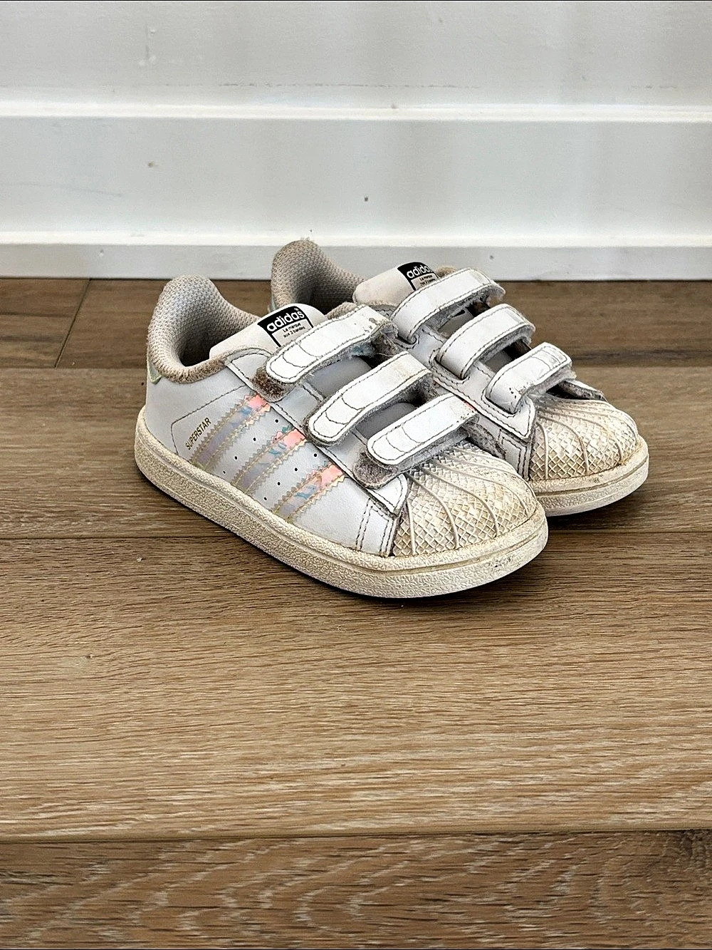 adidas Superstar Kids Sneakers Toddler US 8K White & Pink